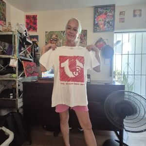 True Religion White and Red Graphic T-Shirt